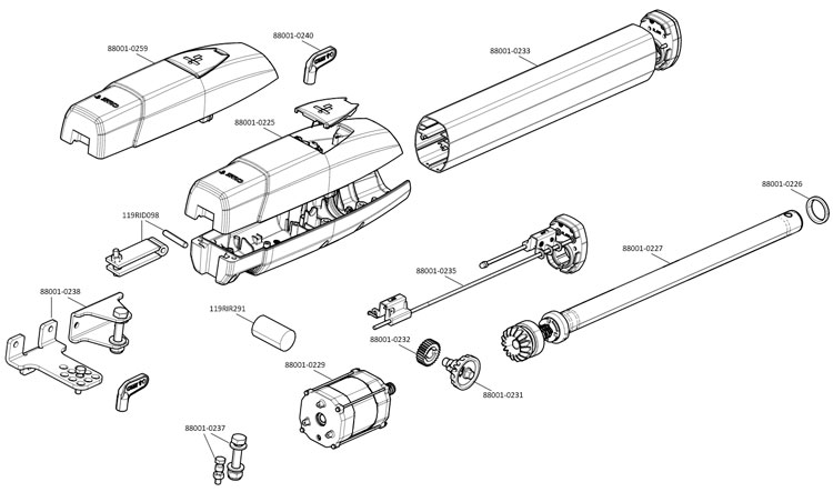 Запчасти для привода CAME ATS30AGS Запчасти для привода CAME ATS30AGS