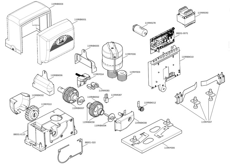 Запчасти для привода CAME BX-68