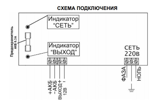 Схема подключения РАПАН-60 металл Схема подключения РАПАН-60 металл