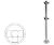 Oxgard Стойка ограждения T-образная (антик серебро, черный)