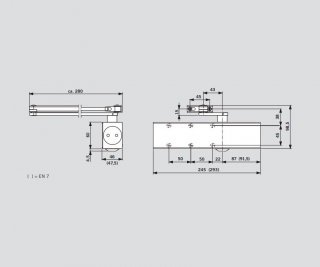 DormaKaba TS-83 BC EN 7 (серый) (83060101) фото DormaKaba TS-83 BC EN 7 (серый) (83060101) фото